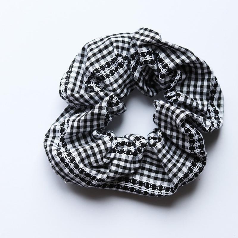 

Cotton Hair Scrunchies Set Fashion Simple Basic Elastic Hair Bands Ponytail Holder Dot Stripe Scrunchie Hair Tie For Girl Women