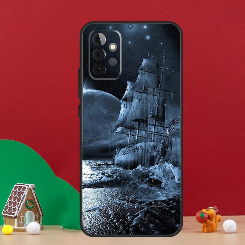 Sailing Pirate Ship Boat Case For Samsung Galaxy A36 A56 A06 A13 A53 A32 A12 A22 A52 A35 A17 A16 A55 A15 A54 A34 A14