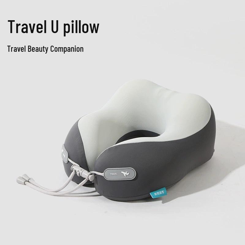 Portable U-Shaped Memory Foam Neck Pillow for Parent-Child - Foldable Travel, Airplane, Office & Nap Support