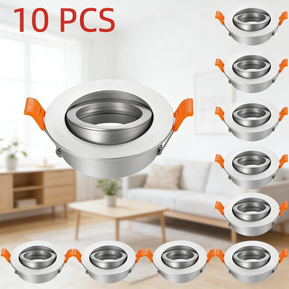 JOYINLED 10 Pcs LED Recessed Ceiling Spot Lamp Replaceable Round LED Downlight for Living Room Bedroom Balcony Lighting