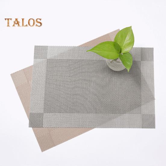 Covoraș din vinil țesut, rezistent la căldură, din PVC, antiderapant, lavabil, protejează masa de arsuri, pete, covorașe de luat masa pentru acasă, restaurant, bar