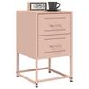 VidaXL Bedside Tables 2 Pcs Pink 36x39x60.5 Cm Steel, Cabinet, Side Cabinet, Phone Stand, Bedside Table 846461