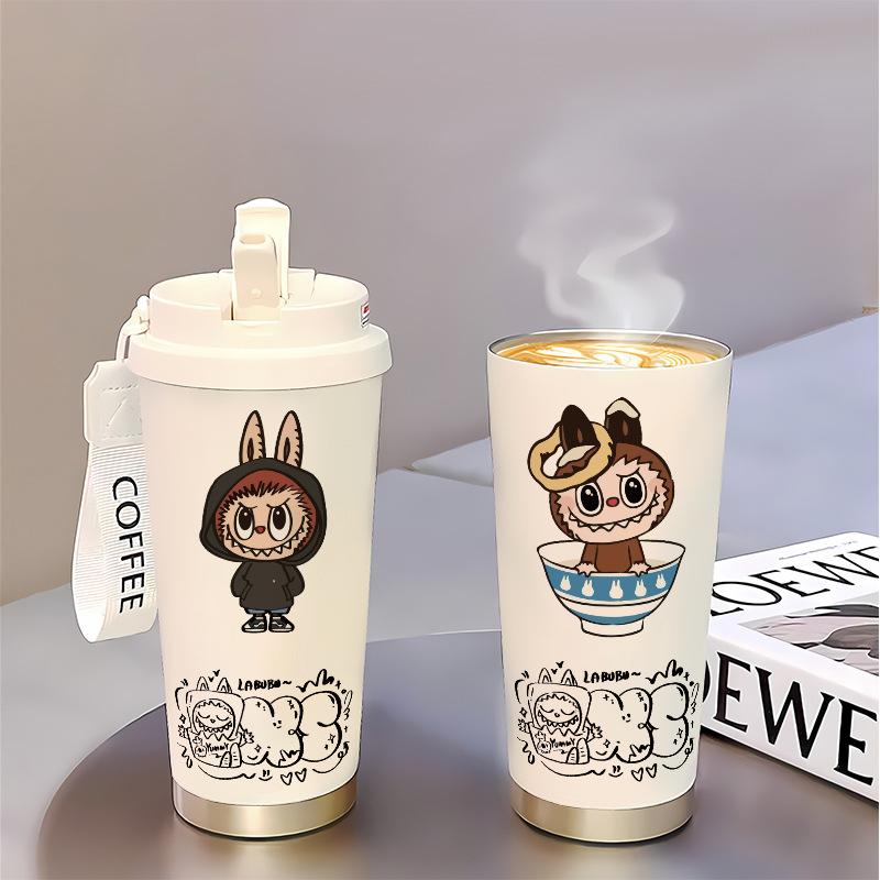 Slámkový hrnek na vodu Velká kapacita 316 Nerezová ocel Vysoká hodnota Termoska na dvojí pití Hrnek na kávu do auta