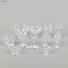 10Pcs 1:12 Dollhouse Simulation Mini Red Wine Cup Goblet For Dollhouse Kitchen Bar Miniature Accessories