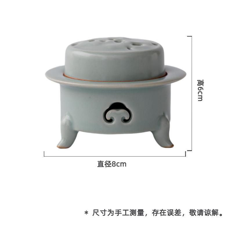 

Yaozhou Kiln Celadon Incense Holder Vintage Incense Smoke Waterfall Incense Burners Consecrate Censer Tea Ceremony Craft Gift