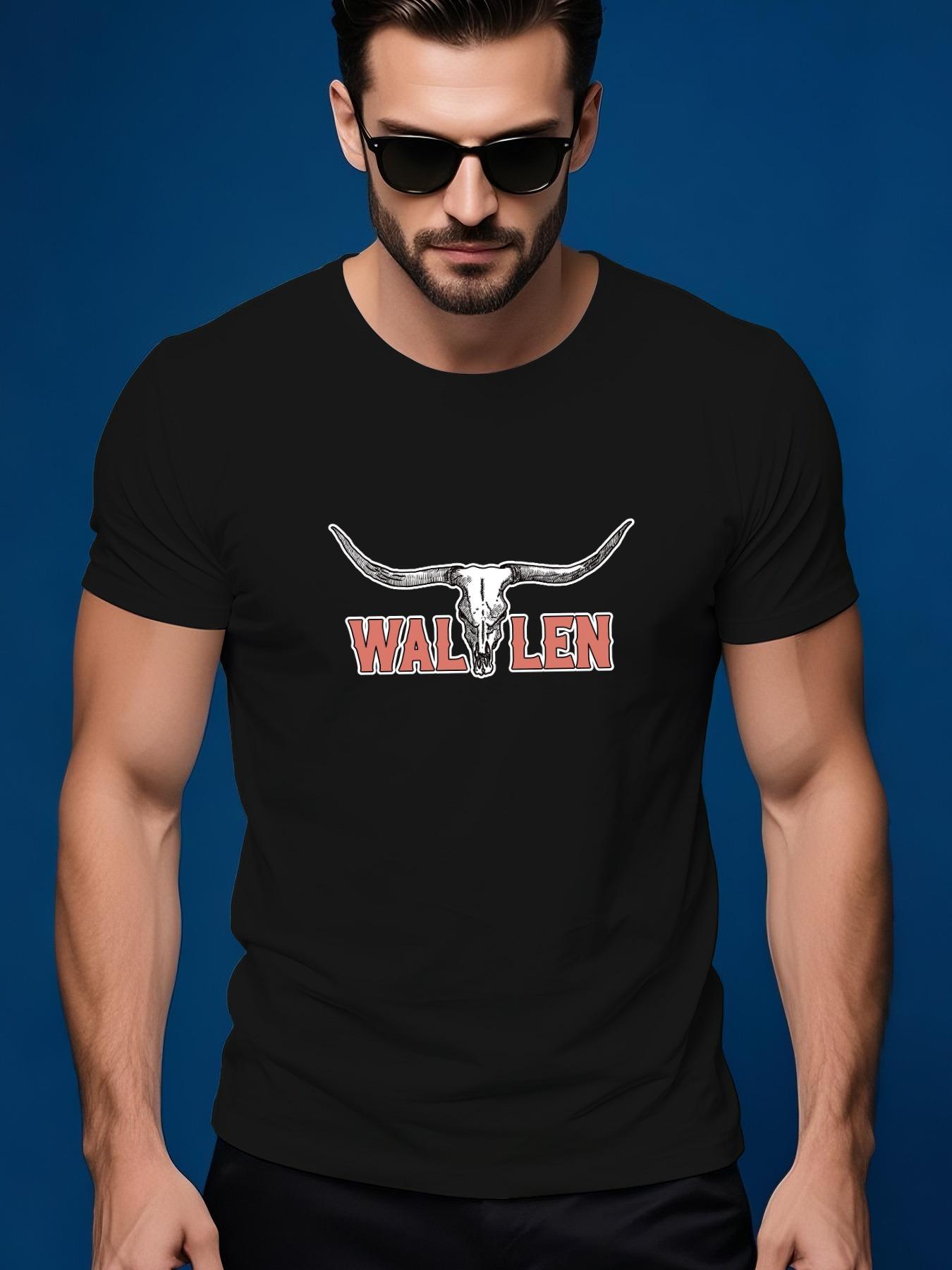 WALLEN Graphic Tshirt - Dark Green - Lightweight Summer T... XXXXL