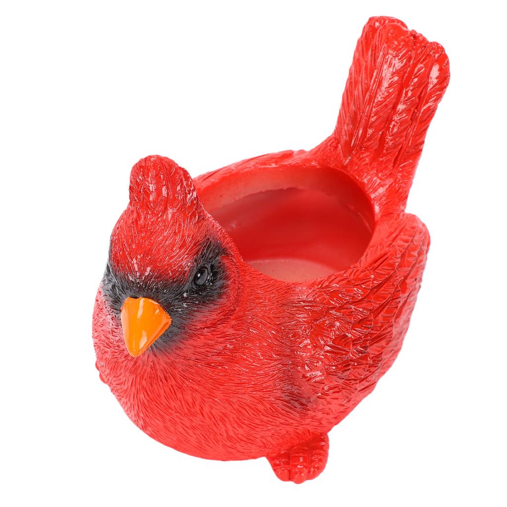 Cardinal Succulent Planter Resin Bird Plant Pot Decorative Flower Pot for Indoor Outdoor Tabletop Home Garden Decor Red