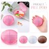Portable Plastic Transparent Round Four Grid Pill Organizer Case Travel Storage Box for Vitamins Medication Supplements Small Items