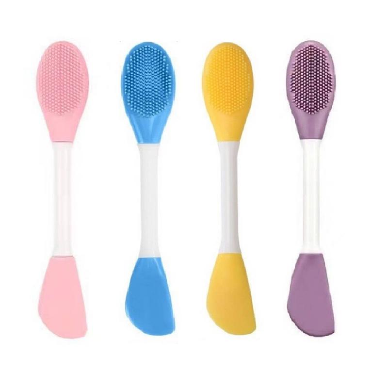 Double Head Silicone Face Mask Brushes Facial Pore Cleaner Brush Mud Film Applicator Women Cleaning Tools Skin Care Tools