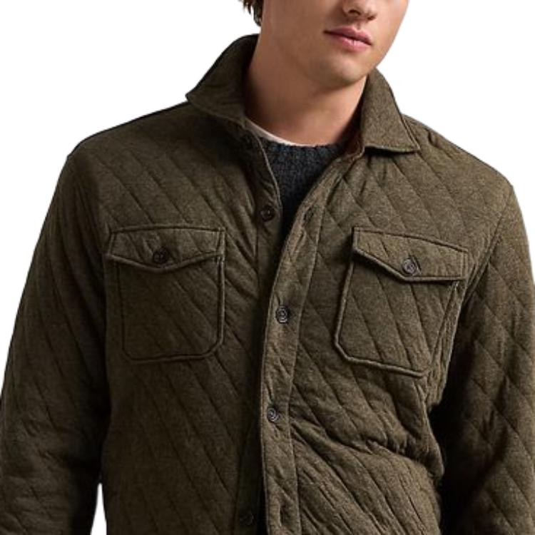 Polo Ralph Lauren Quilted Single-Breasted Long Sleeve Jacket Men Jackets 710951695-002