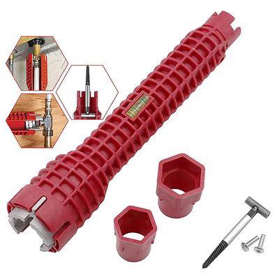 Flume Wrenches Kitchen Faucet Sink Plumbing Spanner Installer Toilet Bowl Basin Installation Metal Sleeve Key with Level