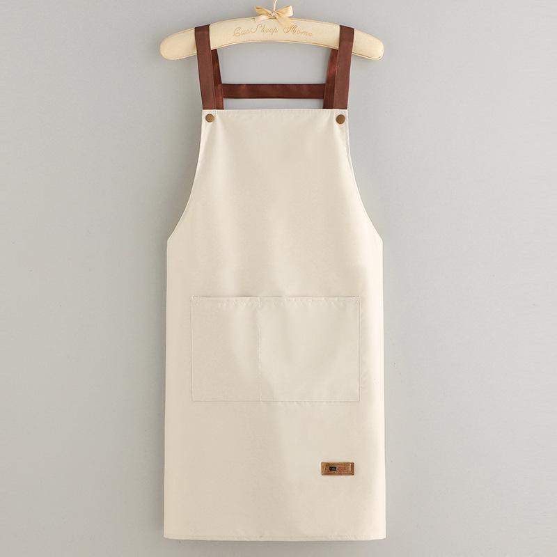 

Водонепроницаемый фартук бариста без рукавов с логотипом - Защита от пятен, однотонный, для рабочей одежды для кухни и магазина молочного чая.