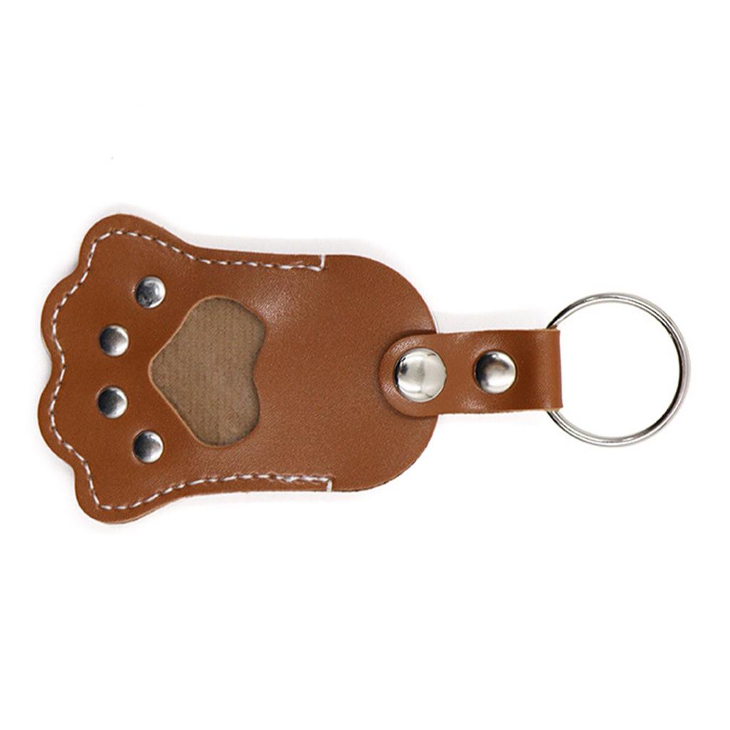 PU Leather Pet Hair Memorial Keychain With Secure Storage Pouch For Cats Dogs Souvenir Personalised Animal Furs Holder