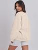 Autumn Winter Women Loose Velvet Sweatshirt Fashion Solid Color Top