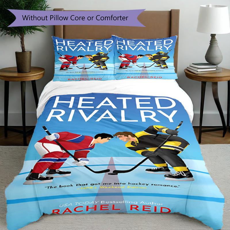 3pcs Duvet Cover Set (1*Duvet Cover + 2*Pillowcase, Without Core), Heated Rivalry Print Bedding Set, Bedroom Decor, All‑Season, Birthday Gift