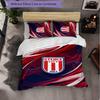 Stoke City Football 3 Piece Bedding Set Soft Duvet Cover Set with Pillowcases Printed Bedroom Decor Set for Home