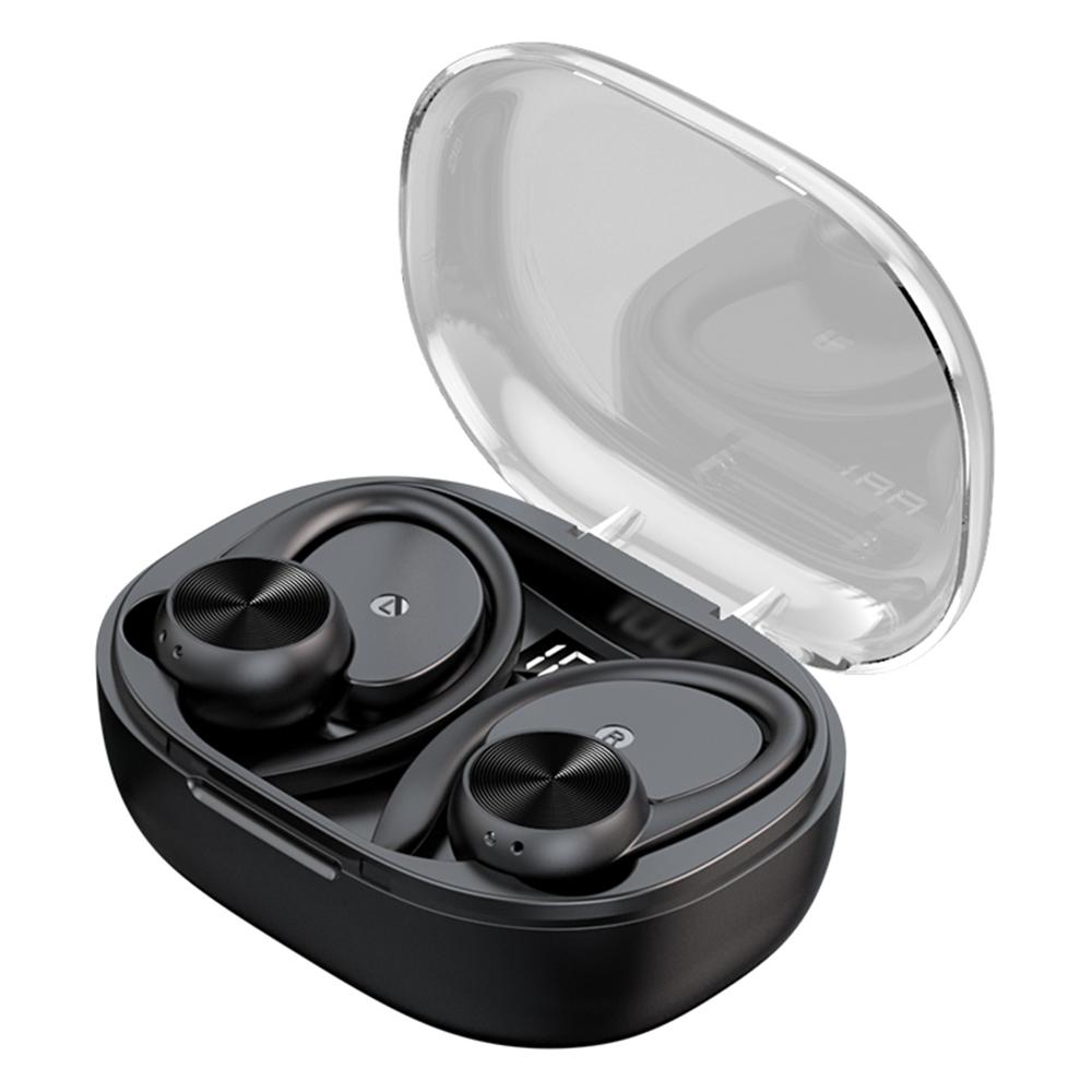 

Q36 Wireless Sports Headphone Bluetooth-compatible 5.3 Headset Ear Hook Design Earphone with Charging Case Black