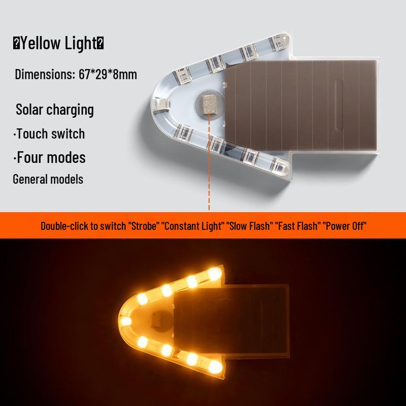 High Brightness Solar LED Warning Light for Vehicles