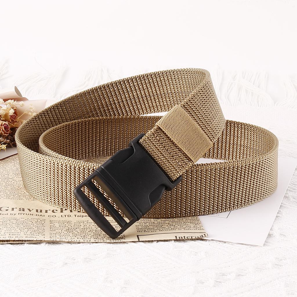 Imitation Nylon Belt Men'S Trendy Men'S Adjustable Casual Braided Belt Tactical Belt Classic Plastic Buckle