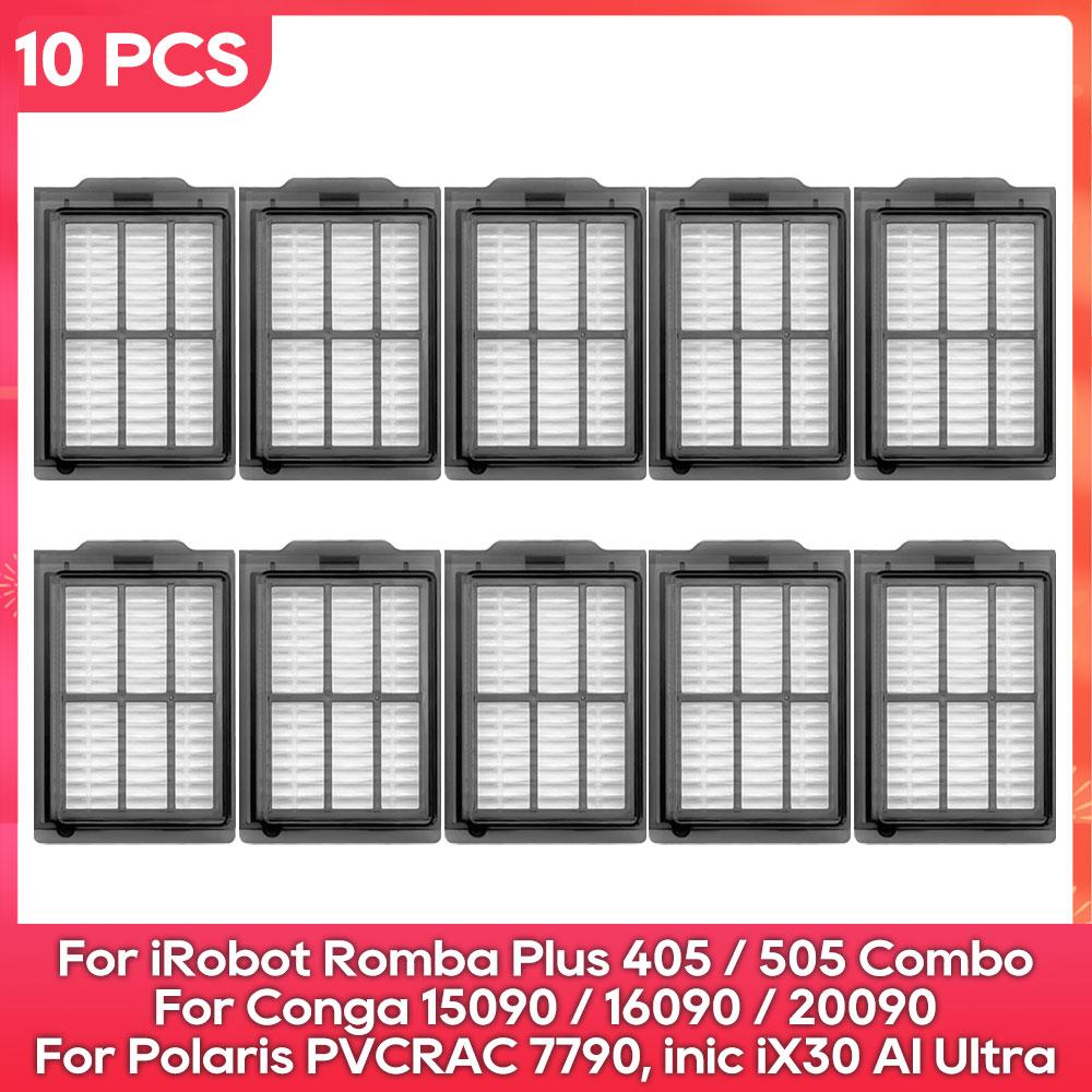 Filter Fit For iRobot Romba Plus 405, 505 Combo, Conga 15090, 16090, 20090, 3i P10 Ultra, Everybot Q9, Inic iX30 AI Ultra Part