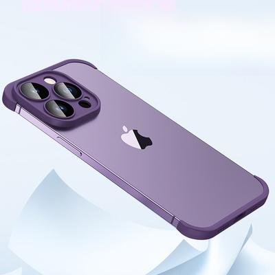 Gjelder for iPhone15Pro Leveres med Glasslinsebeskytter Mobiltelefondeksel Apple 14 Hjørnebeskytter TPU Rammeløst Beskyttelsesdeksel
