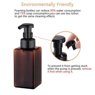 450ml Foaming Soap Dispenser Refillable Pump Bottle for Liquid Shampoo Body Wash Pump Lotion Foam Bottles Conditioner Dispense