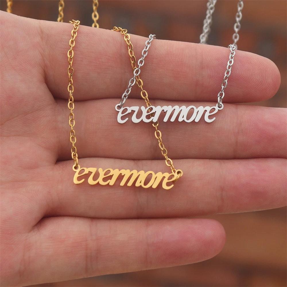 Taylor Digital Swift Signature Stainless Steel Necklace Pendant Letter Fashion