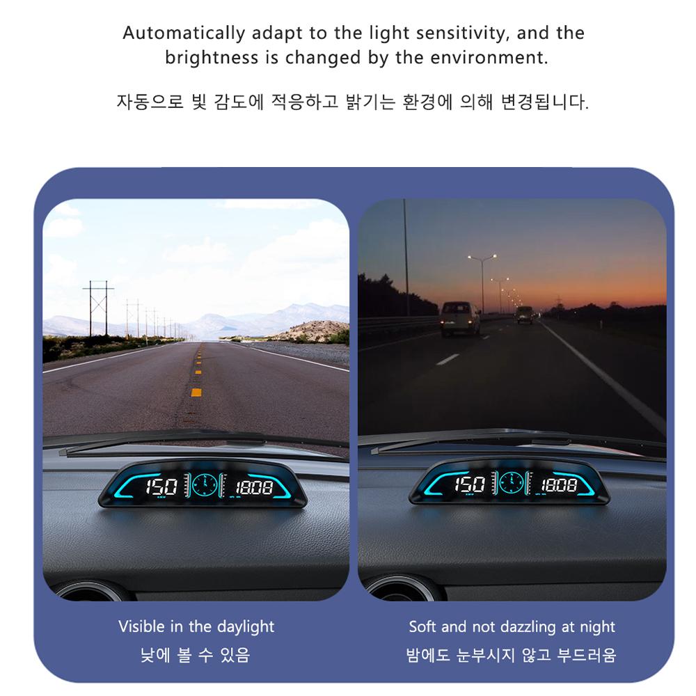 G3 GPS HUD Car Digital Speedometer Gauge Smart Head Up Display Security Over Speed Alarm Compass Clock Odometer Fit All Cars
