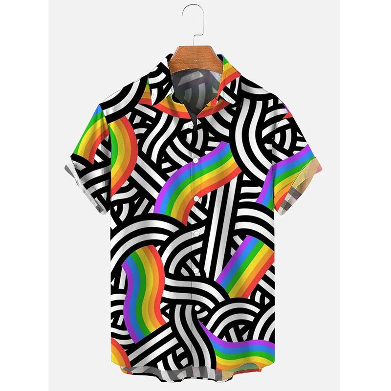 Harajuku Summer New 3D Printing Hentai Styles Shirts Sexy Patterns Graphic Short Shirts Men Fashion Cool Clothing Blouses Shirts