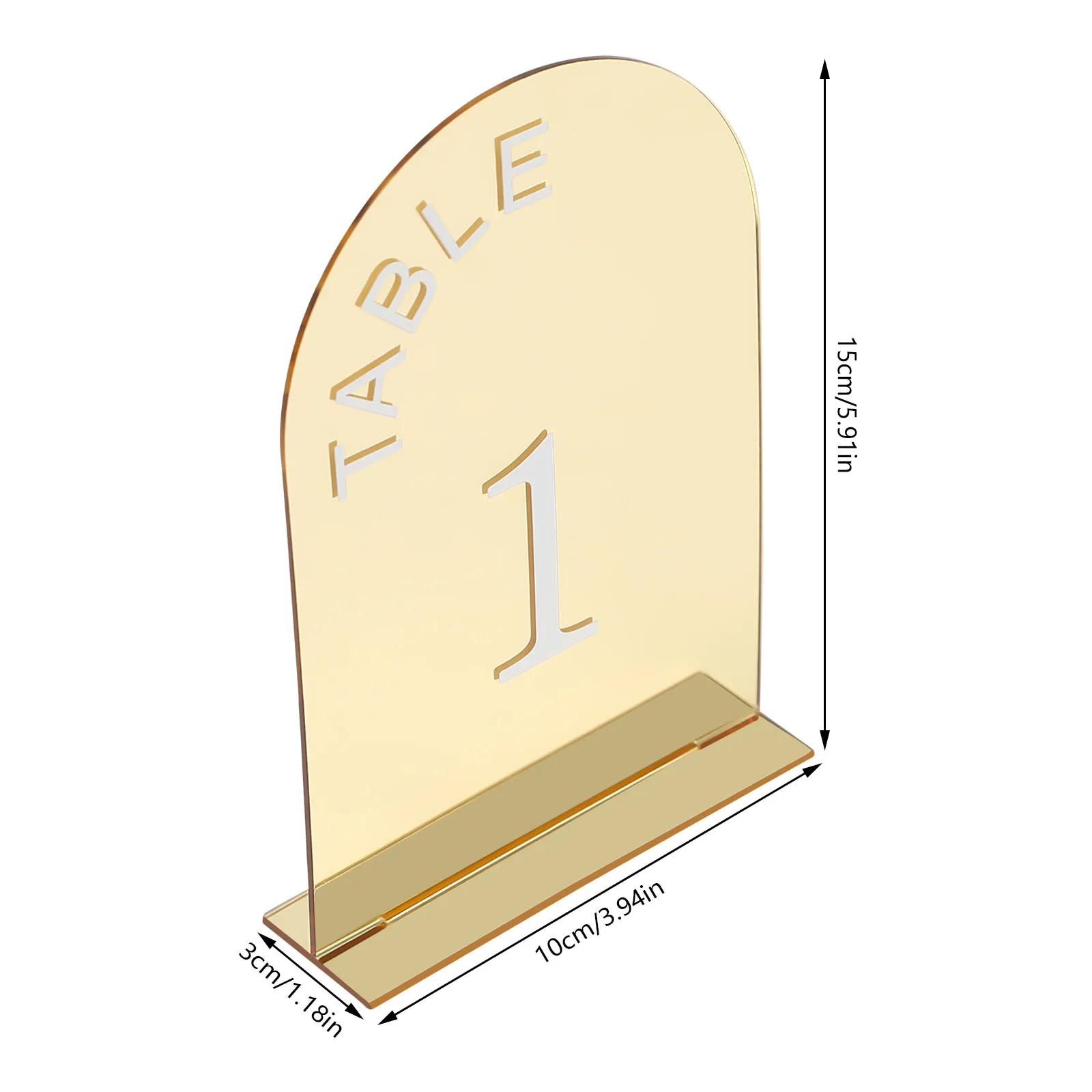 

20PCS Gold Table Numbers Acrylic Party Table Numbers Wedding Table Numbers Sign 10*3*15cm золотой