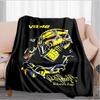 Rider Speeding Through Neon Light Blanket Suitable for Sofas, Beds, Offices, And Camping - Perfect Gift for Halloween Christmas