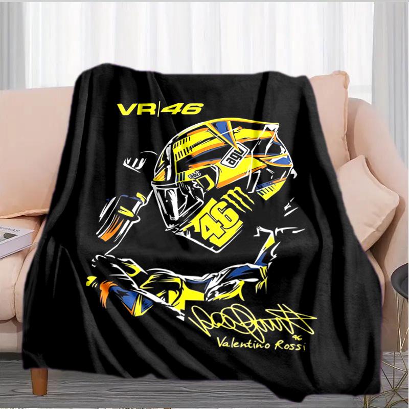 Rider Speeding Through Neon Light Blanket Suitable for Sofas, Beds, Offices, And Camping - Perfect Gift for Halloween Christmas