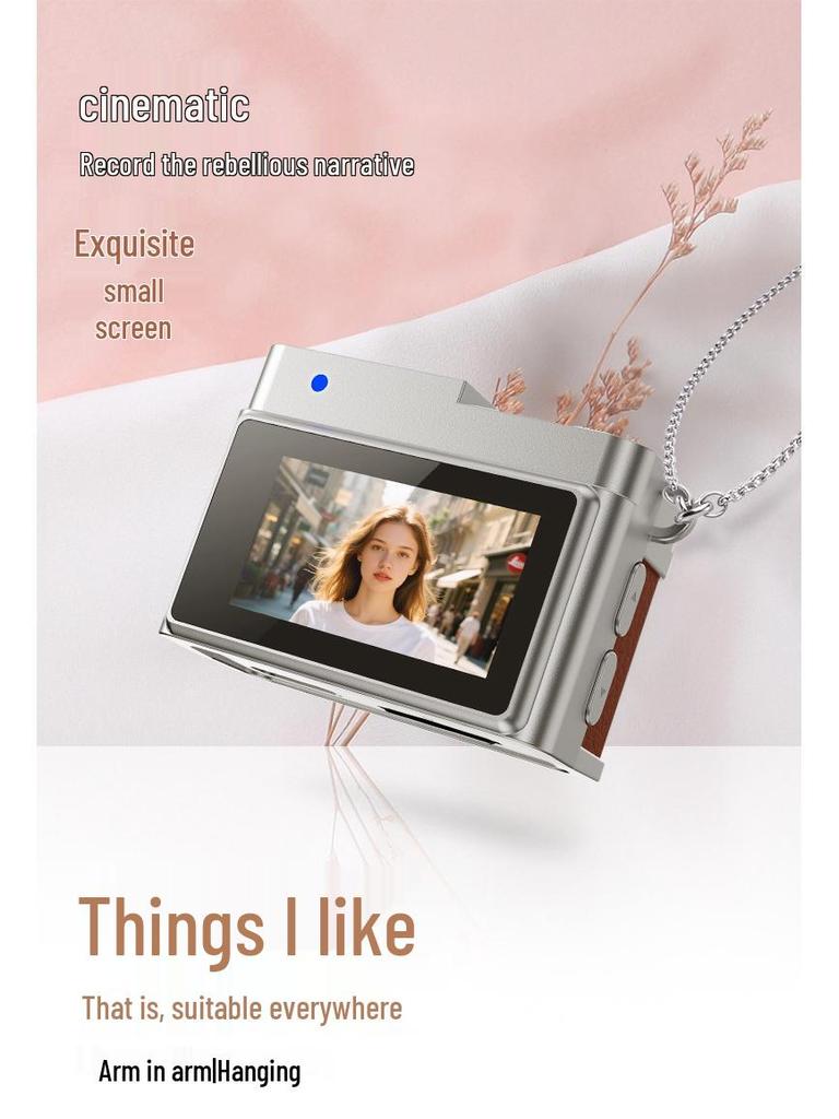 Portable HD Retro Mini Digital Camera for Students: Captures Photos and Videos