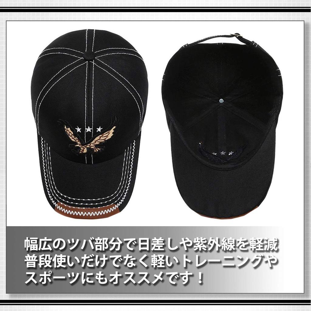 WHITE FANG Hat Cap Eagle Fashionable Casual Golf Sports Outdoor CA456 Men's (02 Navy)