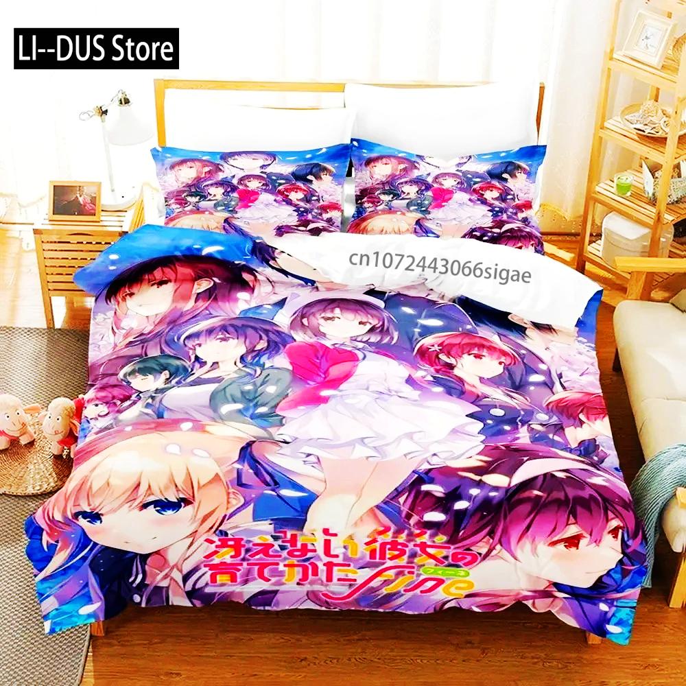 Anime Saekano How To Raise A Boring Girlfriend Bedding Set Boys Girls Twin Queen Size Duvet Cover Pillowcase Bed Boys Adult