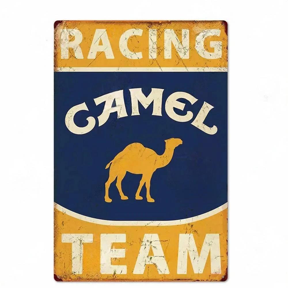 Vintage Racing Team Tin Sign Metal Signs Decorative Plaque For Garage Club Pub Bar Man Cave Farmhouse Decor Wall Decoration