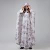 Halloween Costume Ghost Bride Dress Grey Cape Long Sleeve Dress Ghost Cosplay Dress