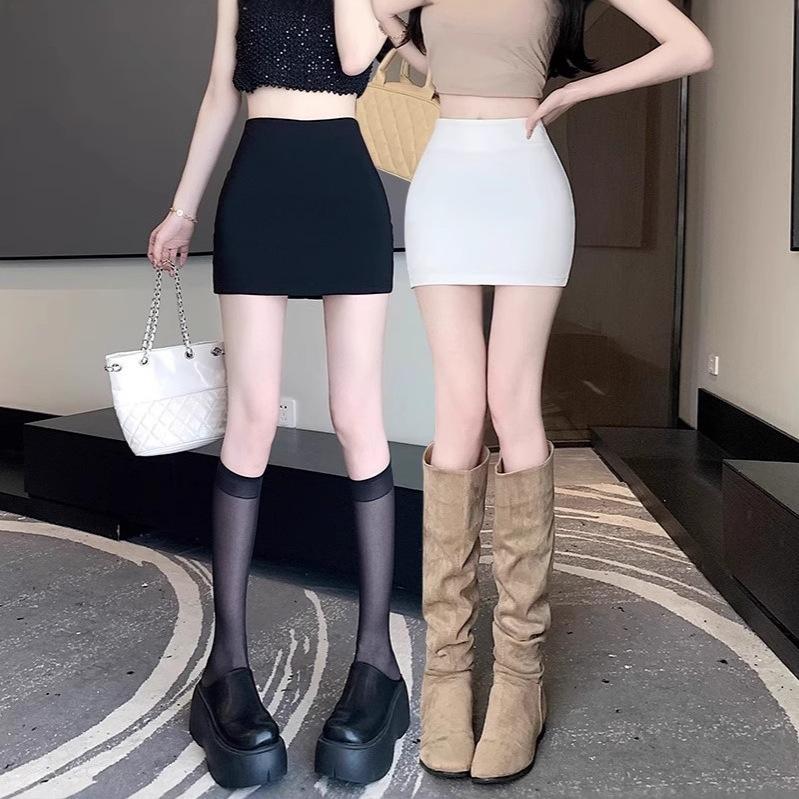 2025 New Black A-Line Midi Skirt: Slim-Fit, Versatile Summer Style for Women