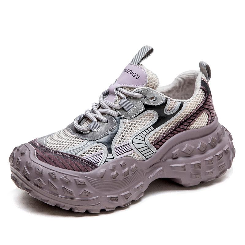Summer New Breathable Mesh Platform Dad Shoes Fashion Casual Dirty Shoes Women Sneakers