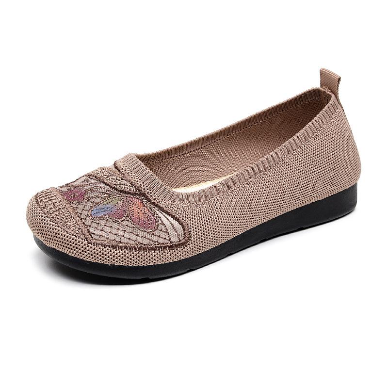 

Новая тканевая обувь женская на плоской подошве с мягкой подошвой обувь для пожилых ленивые одинарные туфли 41