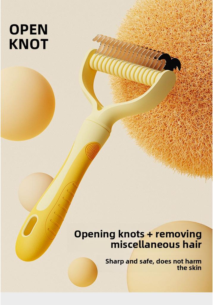Pet Dematting Comb Stainless Steel Double Sided Undercoat Rake Dog Cat Grooming Brush Shedding Tool
