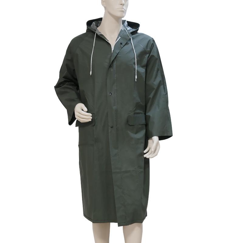 Thickened and pvc one-piece raincoat outdoor labor insurance dual-purpose trench coat poncho cycling raincoat
