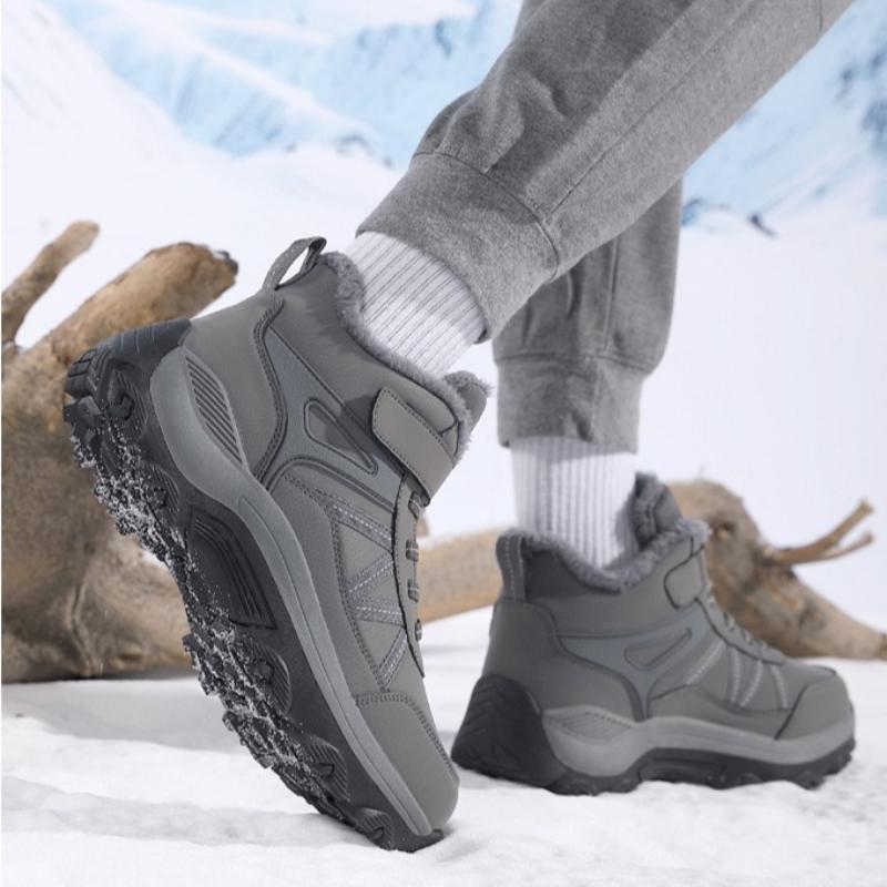 Plush Cotton Shoes Men Women Warm Winter Walking Shoes Anti-slip Outdoor Sneakers for Hiking Trekking Wear-resistant Shoes