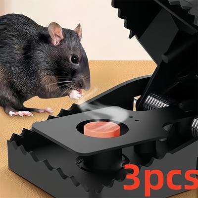 3 Pièces Pièges à Souris + Cage à Rats Automatique, Attrape-Rongeurs Robuste Grande Taille pour Maison, Cuisine & Entrepôt, Élimine les Nidées Entières