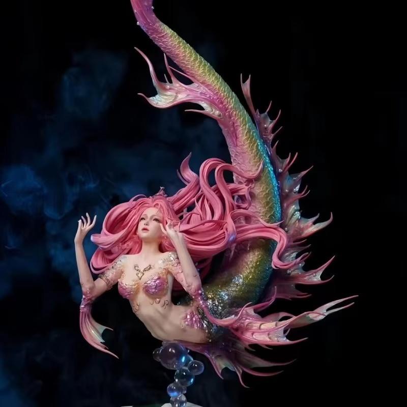 Mermaid Princess Tide Secondary Element Game Garage Kit Action Figure - Beautiful Handmade Girl Model Ornament Collectible Toy