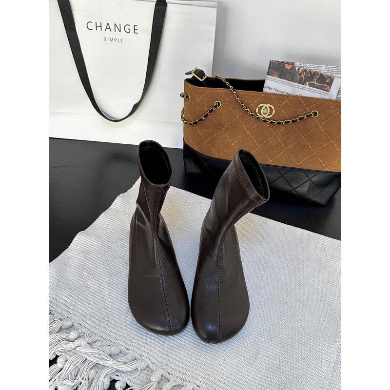 

Минималистичные ботильоны с круглым носком, внутренней платформой и тонкой плоской подошвой, универсальные 39 темно-коричневого