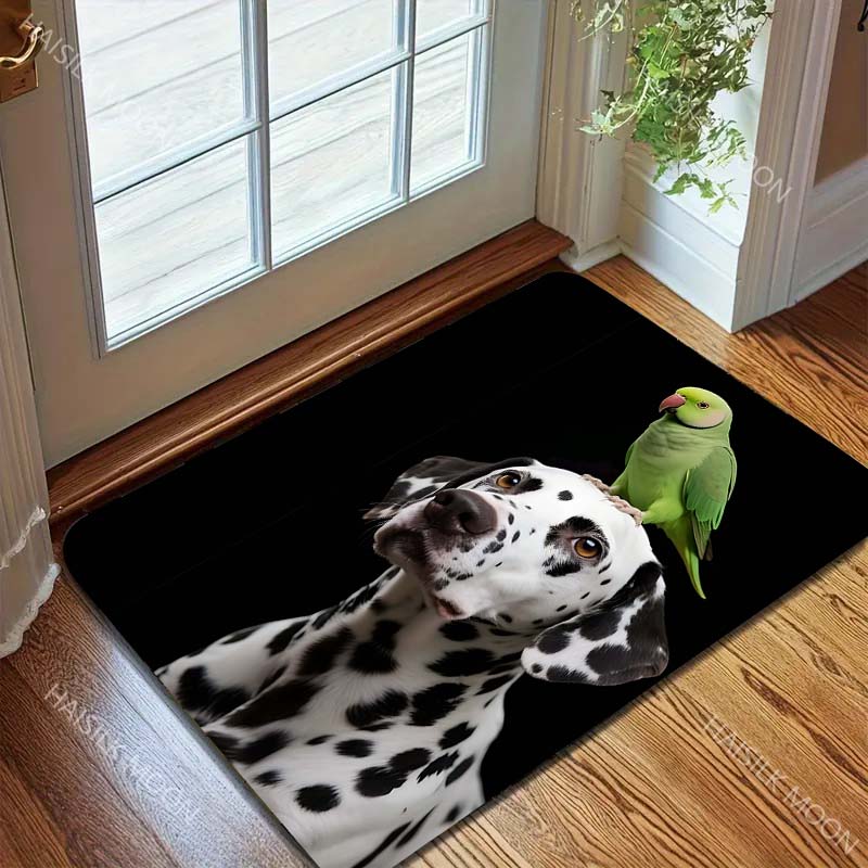 Dalmatian Parrot Pattern Carpet for Living Room Bedroom Bathroom Mat Creative Doormat Home Decor Area Rugged Luxury Gifts