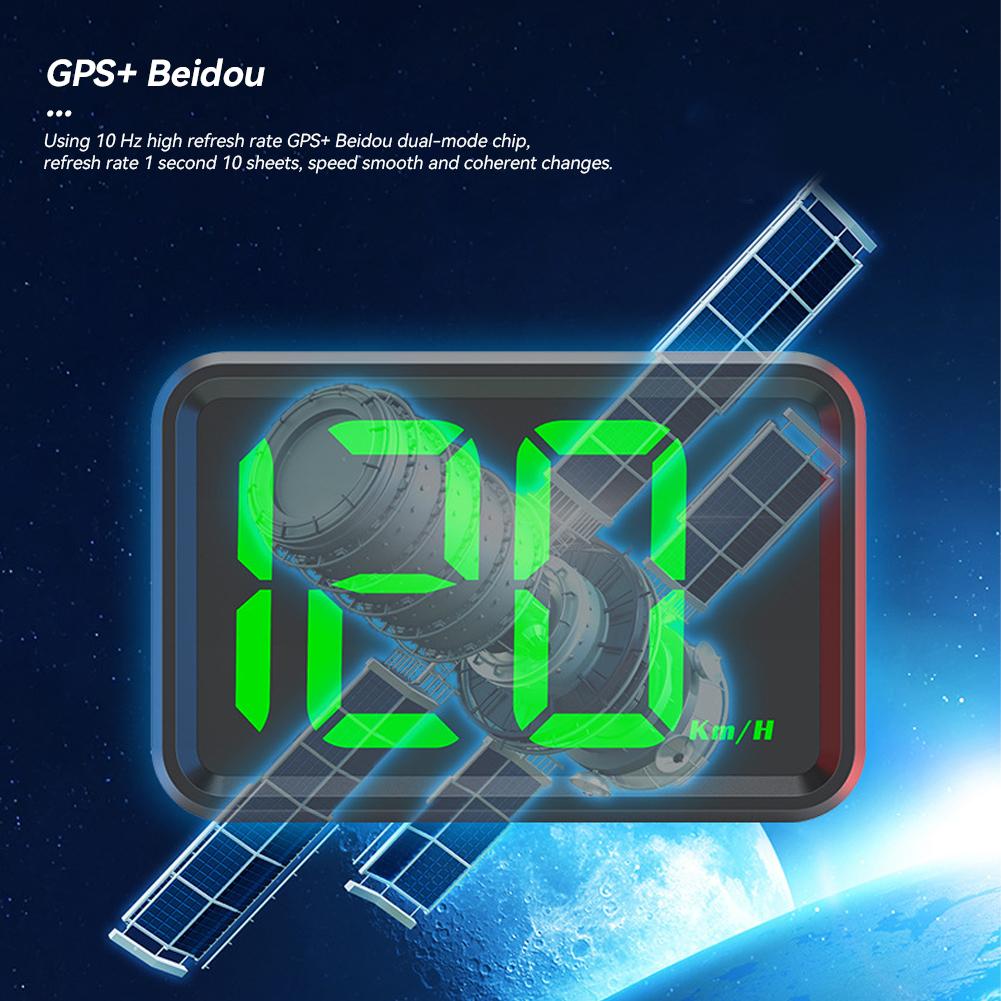 Car Speedometer HUD Head Display Digital GPS Speed Meter KMH MPH Dispaly for Truck Motorcycle Plug and Play Auto Part Accessories