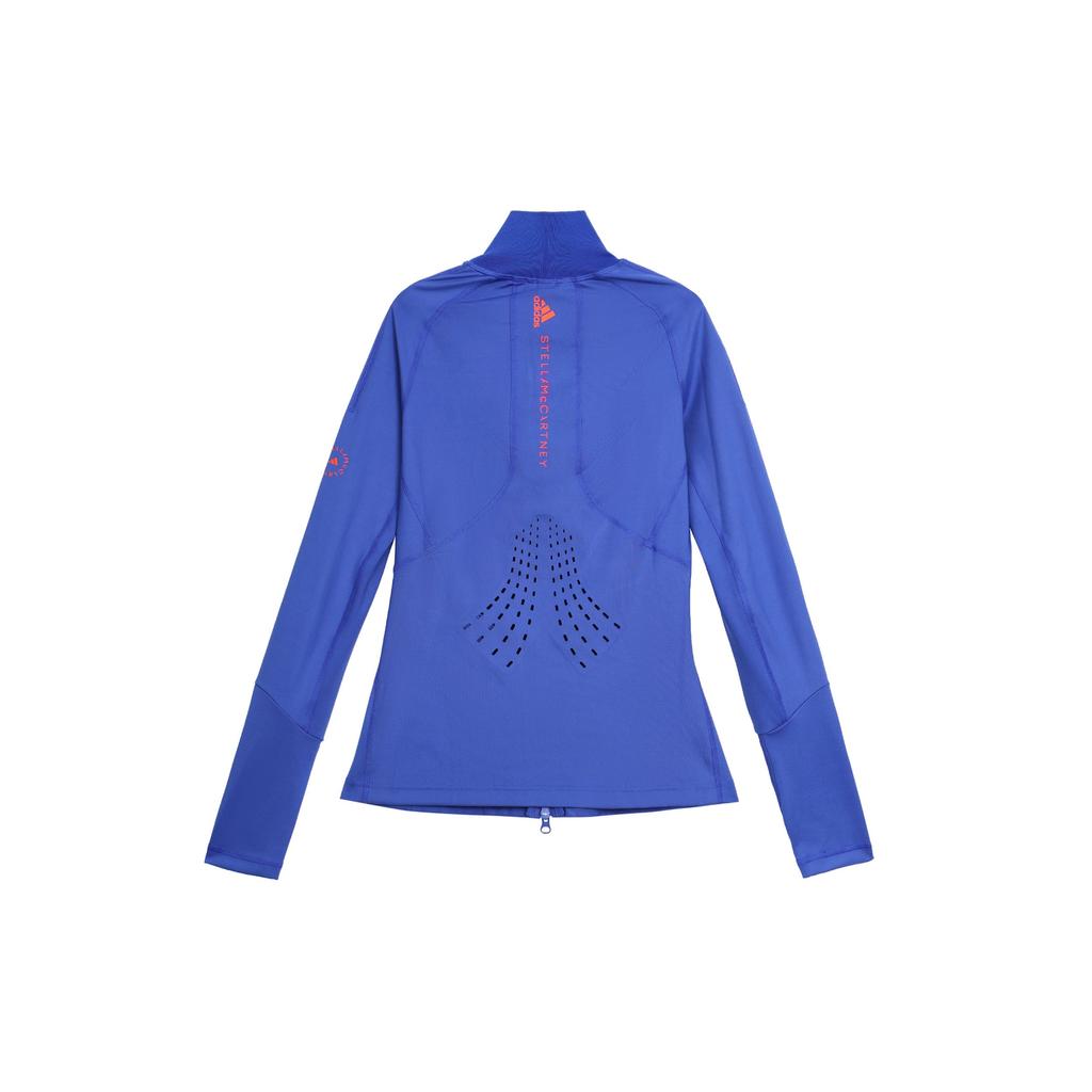 Adidas X Stella McCartney Collaboration Training Mid-Length Solid Color Sports Jacket Women Jacket Blue HD9104