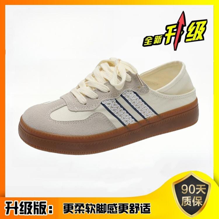 

2025 summer new mango head canvas shoes half drag step heel two wear women s shoes one pedal shoes big head lazy shoes 35